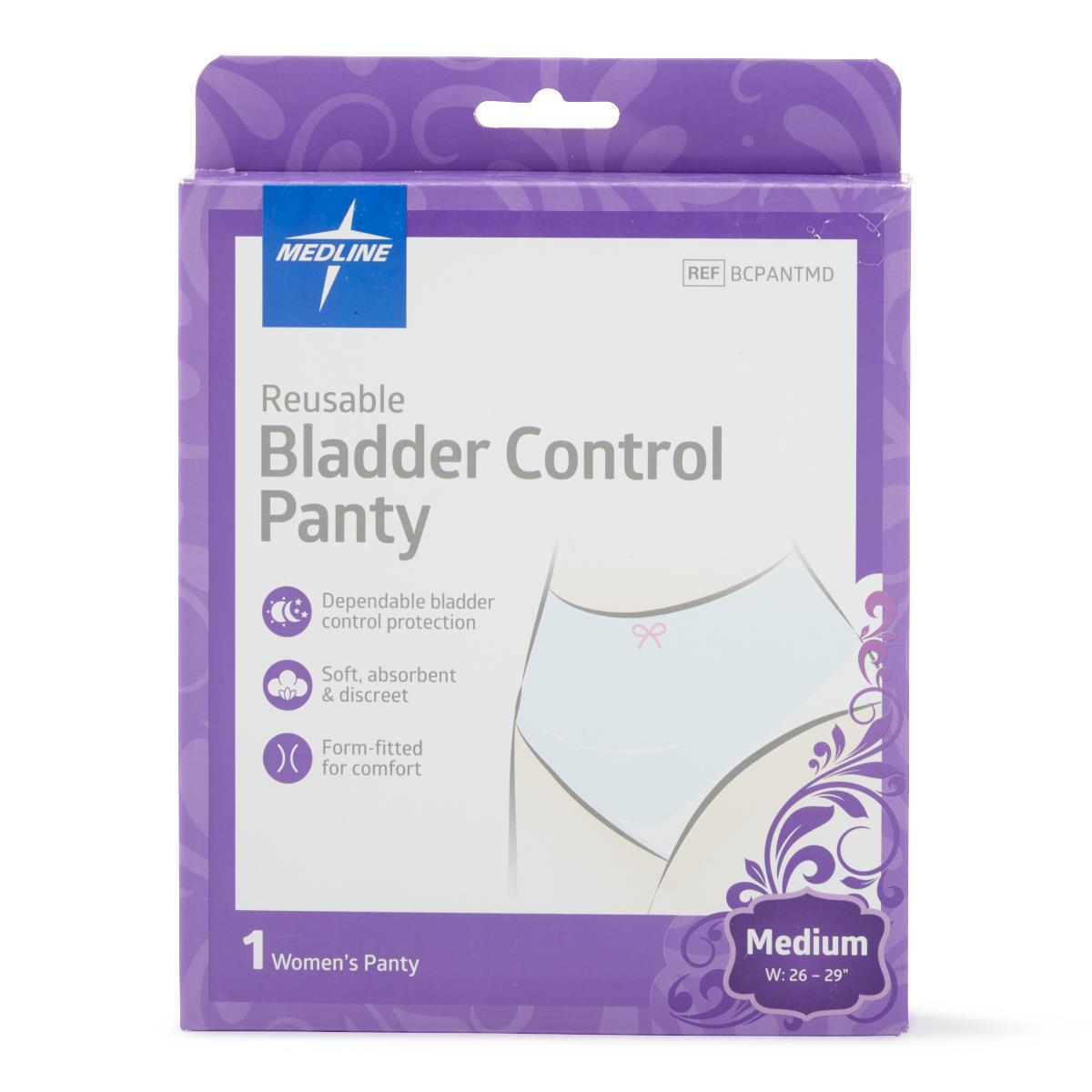 Medline Women's Reusable Bladder Control Panty M 1Ct
