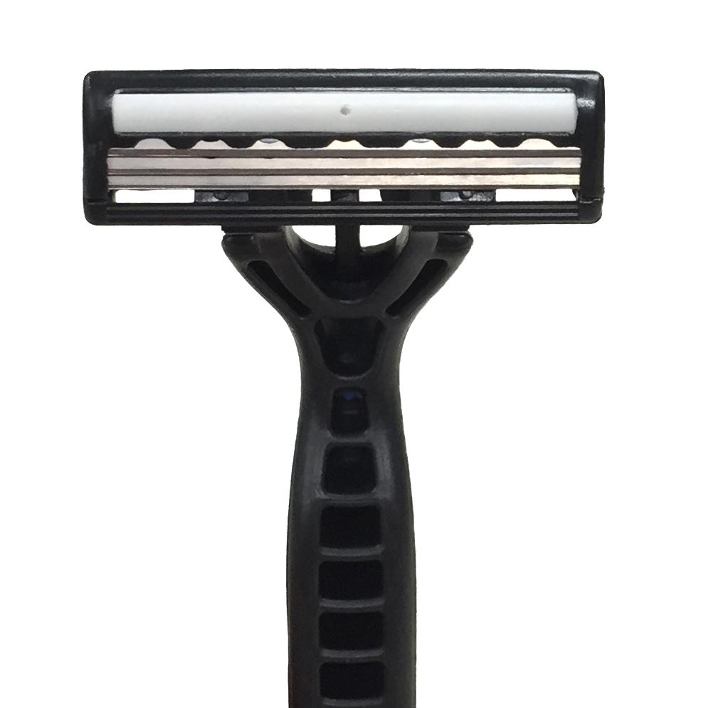 Medline Disposable Facial Razors with Triple Blades and Lubrication Strip 10/Box 1Ct