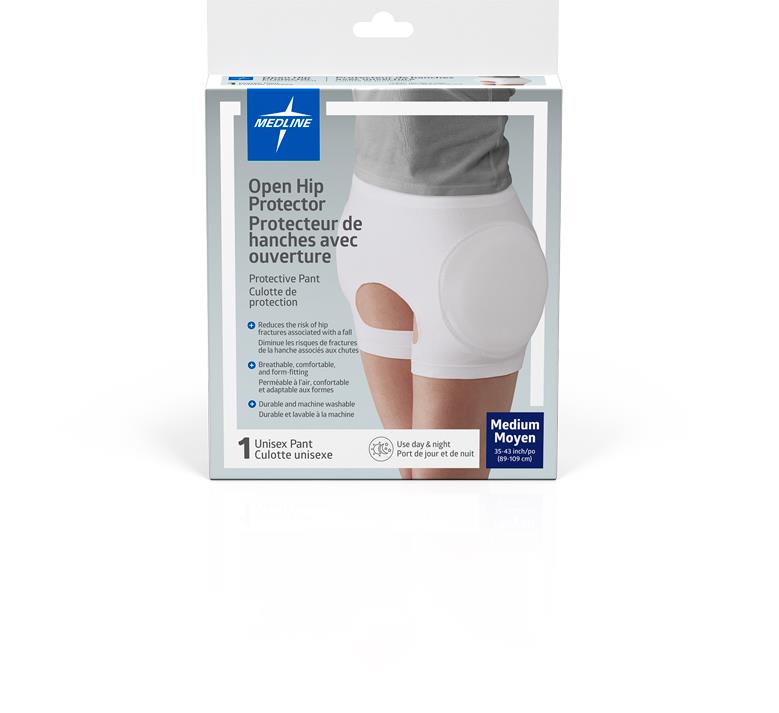 Medline Premium Open Hip Protector White M 1Ct