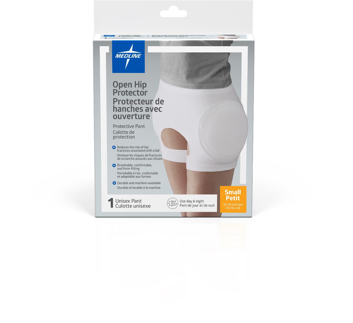 Medline Premium Open Hip Protector White S 1Ct