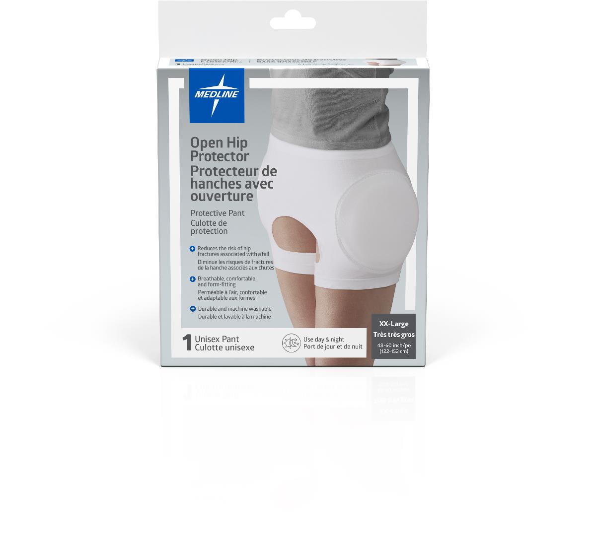 Medline Premium Open Hip Protector White 2XL 1Ct