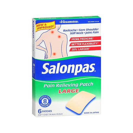 Salonpas Pain Relieving Patch Large 6Ct