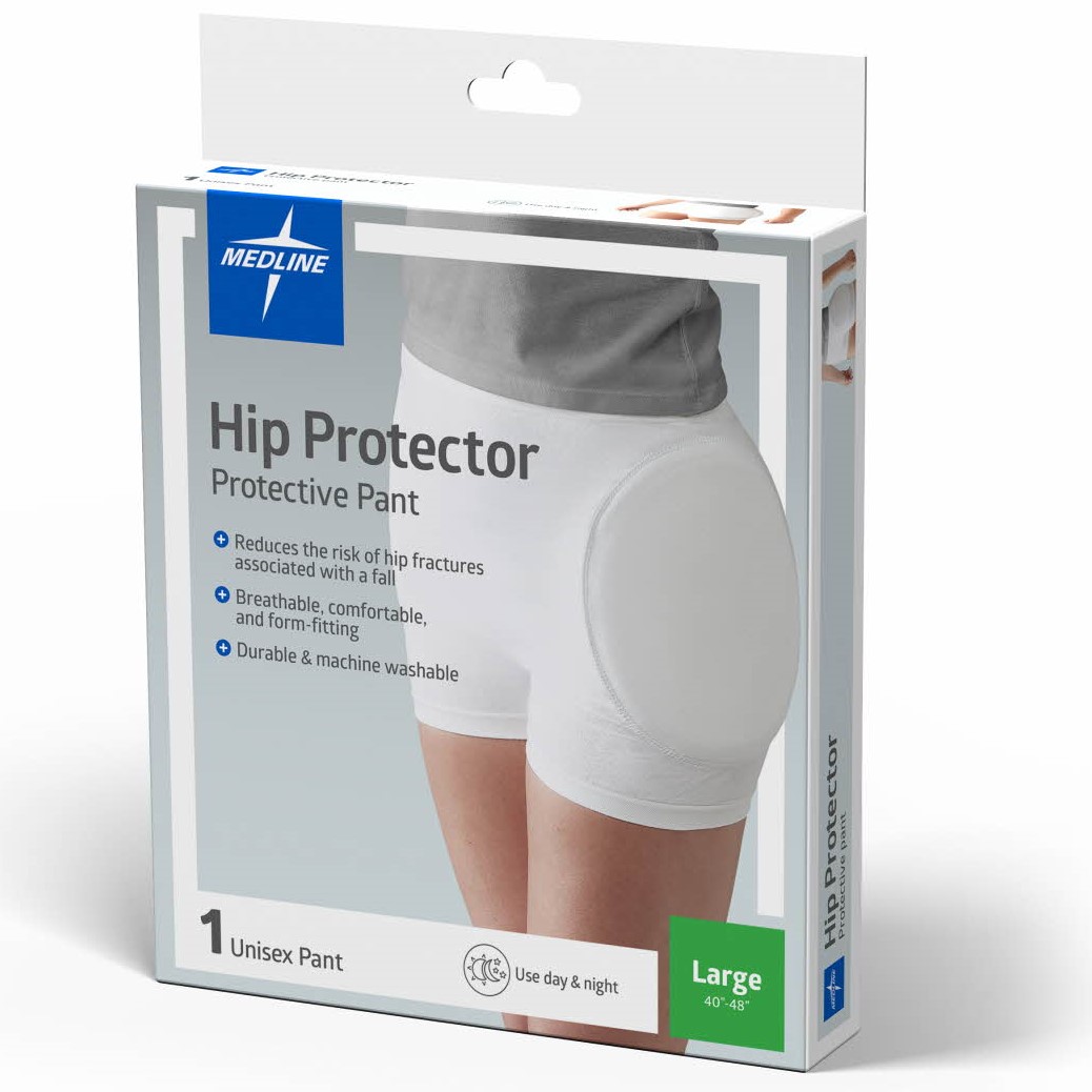 Medline Premium Closed Hip Protector White L 1Ct