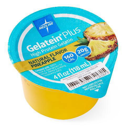 Active Gelatein Plus High Protein Gelatin Pineapple 4oz 36Ct