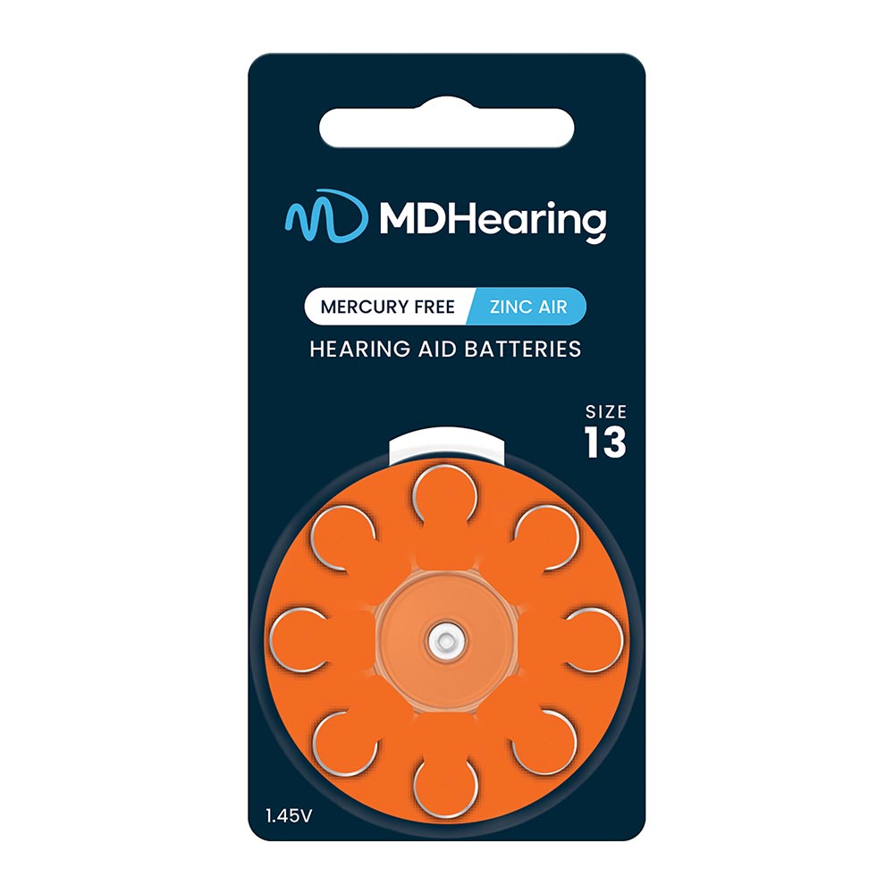 MDHearing Hearing Aid Batteries Size 10 8Ct