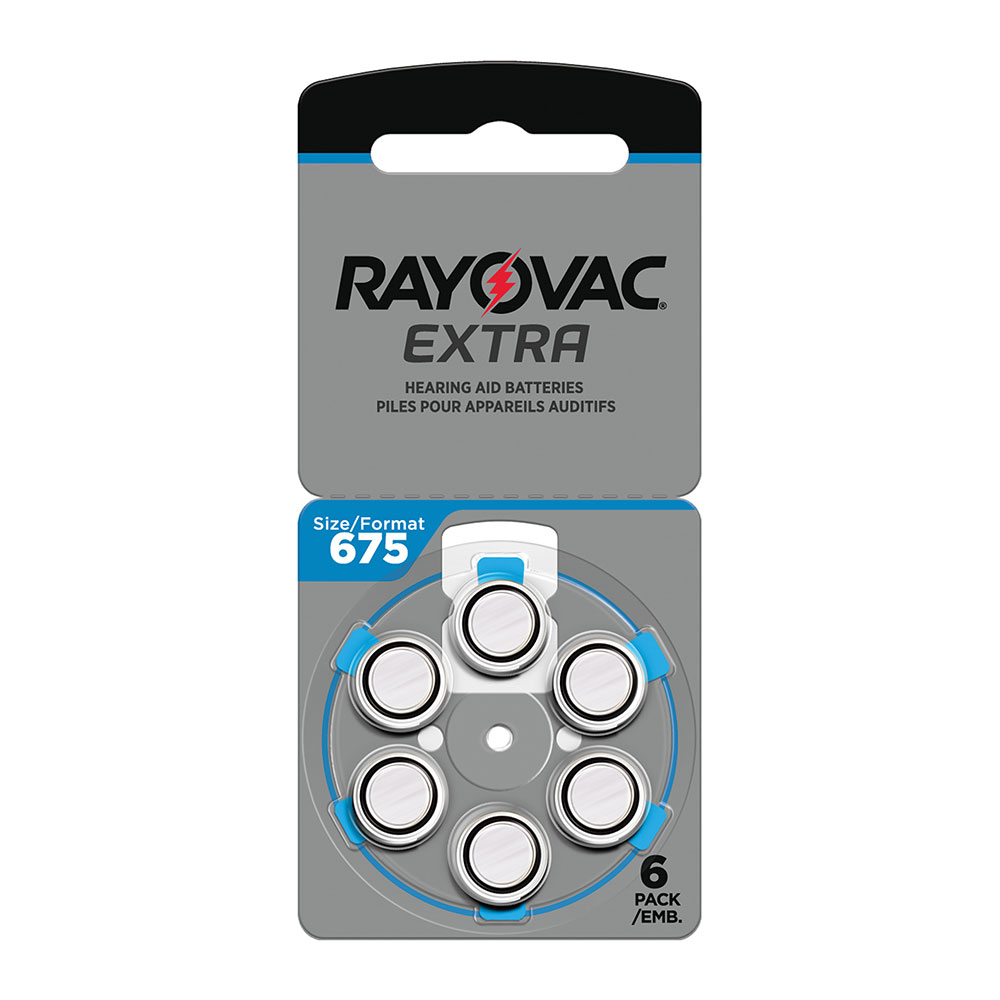 Rayovac Hearing Aid Batteries Size 675 6Ct
