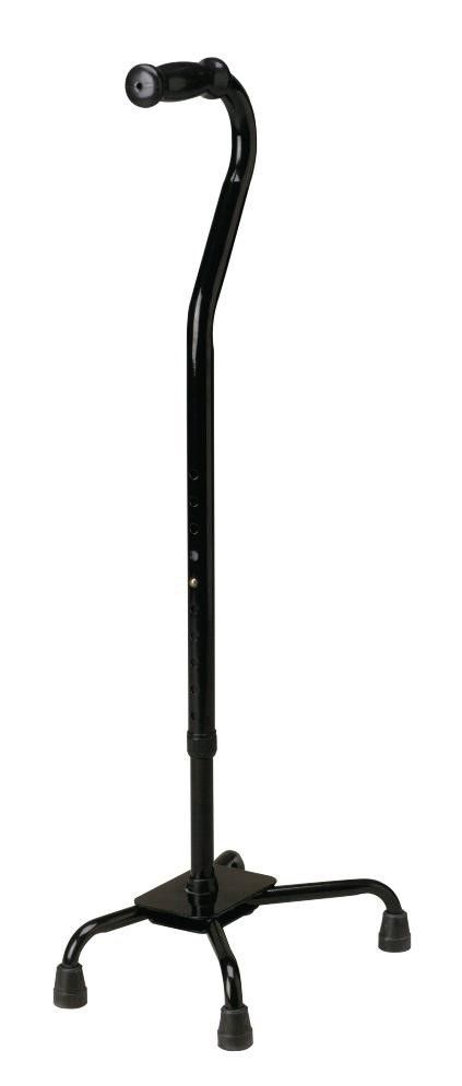 Medline Steel Bariatric Quad Cane Sm Base 500lb Black 1Ct