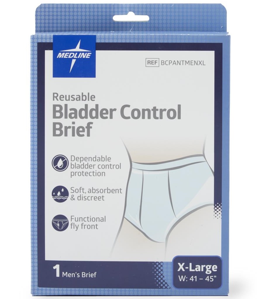 Medline Men's Reusable Bladder Control Brief XL 1Ct