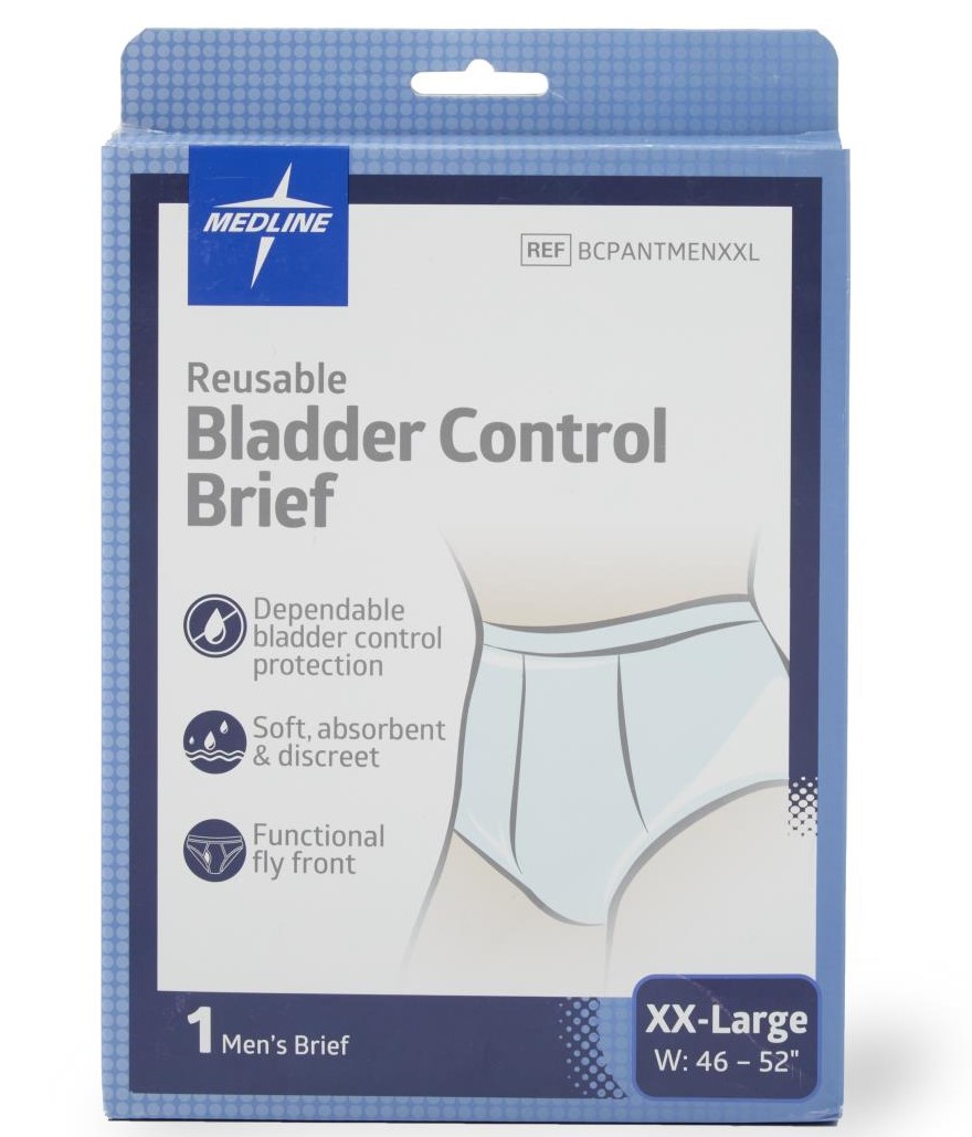 Medline Men's Reusable Bladder Control Brief 2XL 1Ct