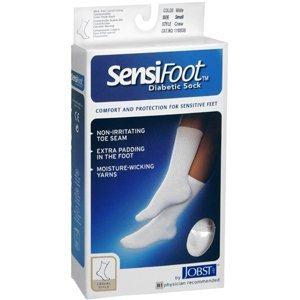 Jobst Sensifoot Over-the-Calf Diabetic Sock White M 1Pr