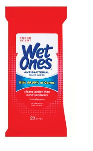 Wet Ones Antibacterial Hand Wipes Fresh Scent 20/Pack 1Ct