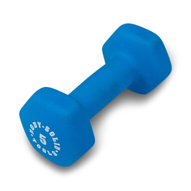 Body-Solid Tools Neoprene Dumbbell Blue 5lb 1Ct