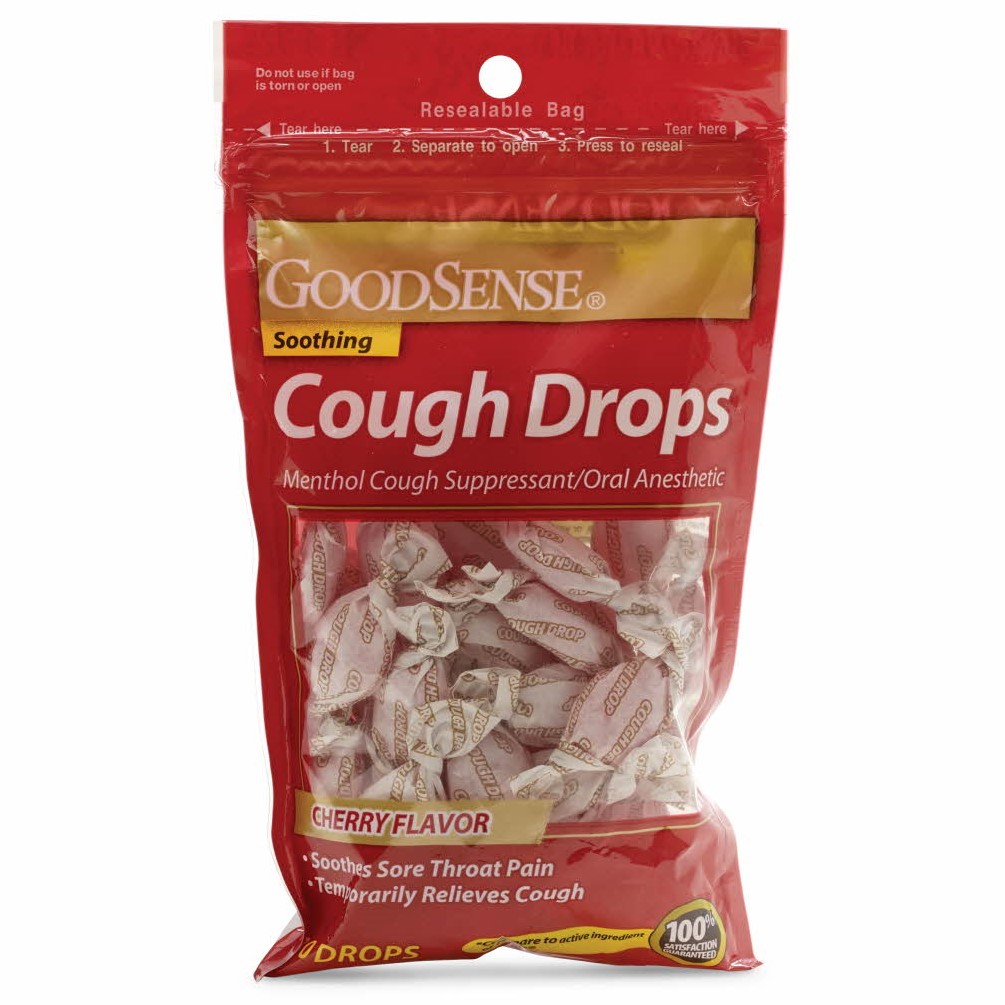 GoodSense Cough Drops 5.8mg Menthol Cherry 30Ct