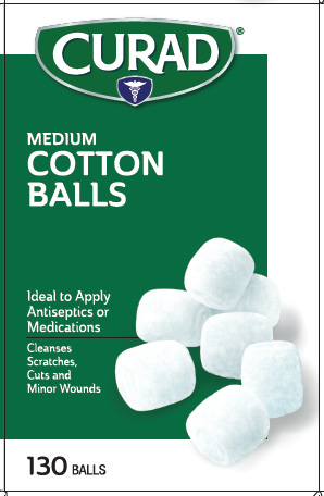 CURAD Sterile Cotton Balls 1in 130Ct
