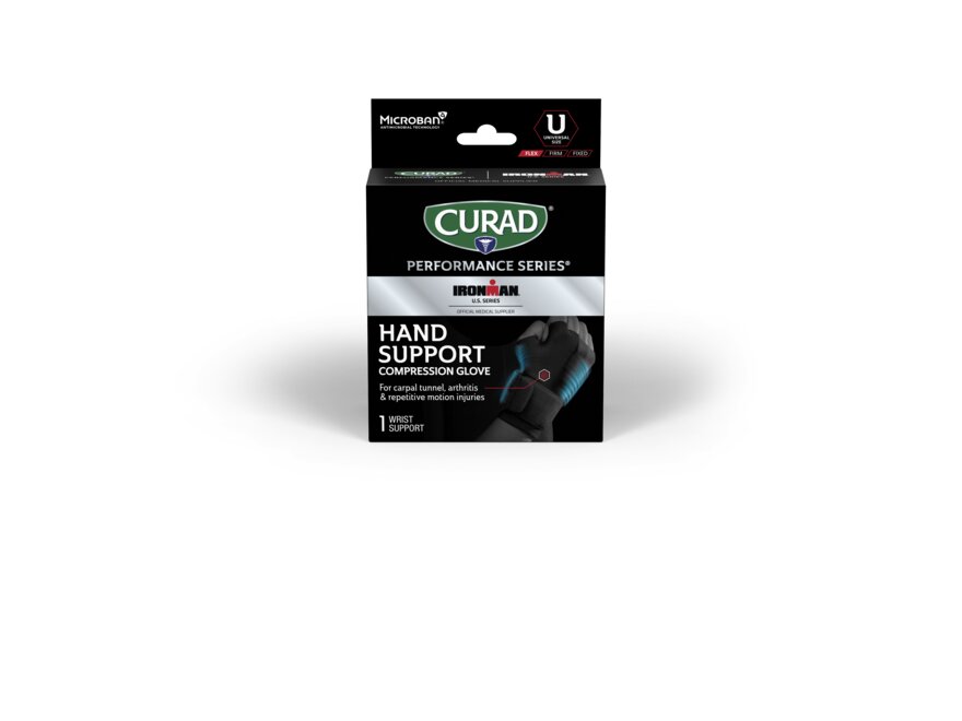 CURAD Performance Series IRONMAN Hand Support Compression Gloves One Size 1 Ct