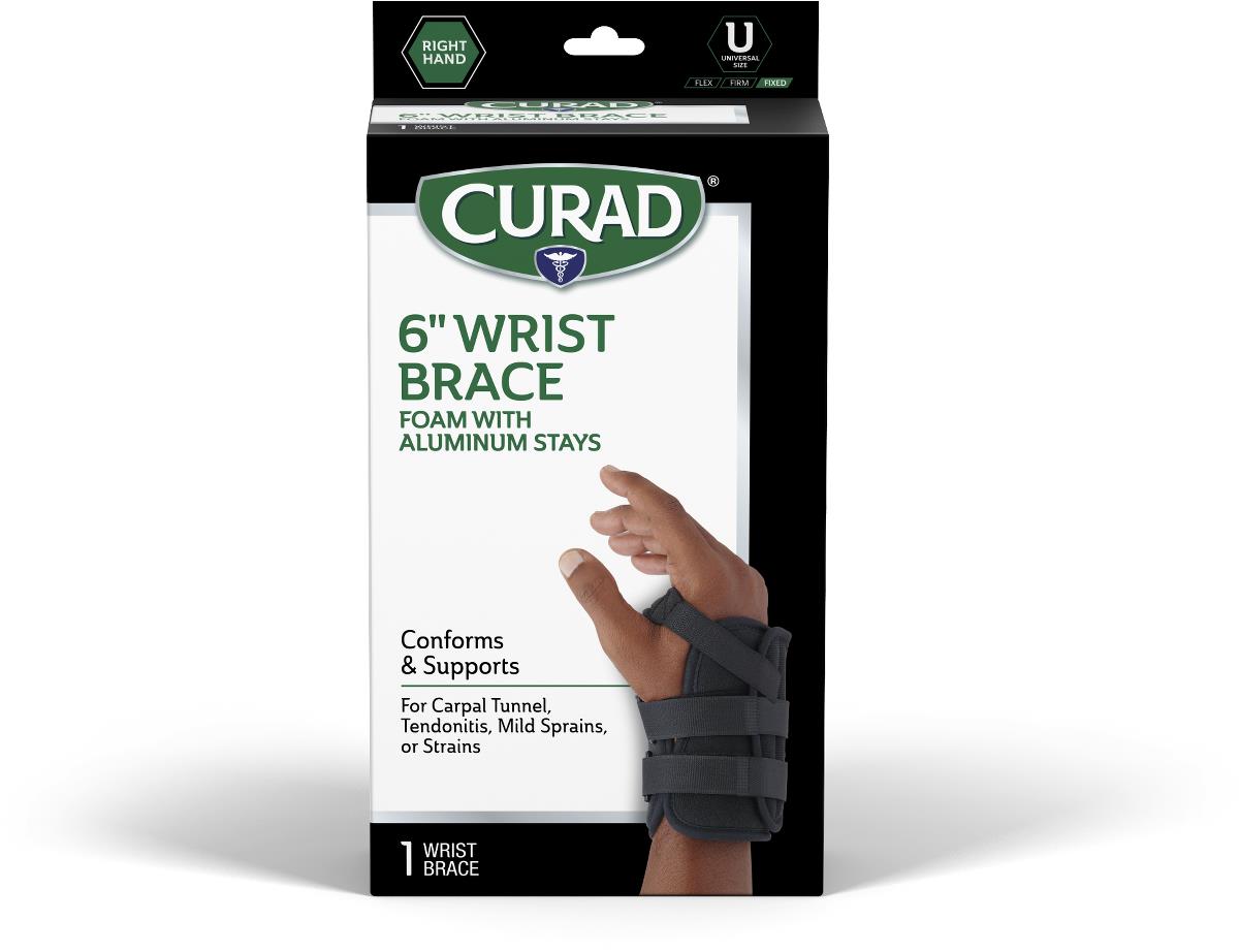 CURAD 6in Wrist Brace Splint with Stays Universal Right 1Ct