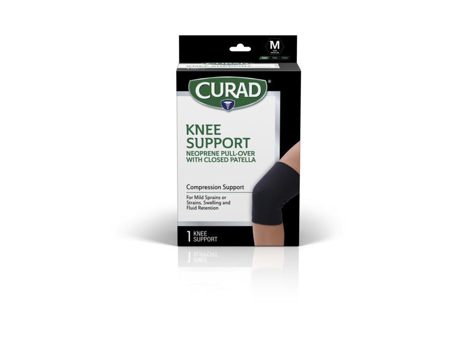 CURAD Neoprene Pull-Over Knee Support Closed Patella M 1Ct