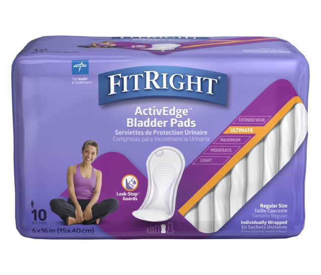 Medline FitRight Bladder Pad 6x16 Ultimate 10Ct FBC1040Z by Medline