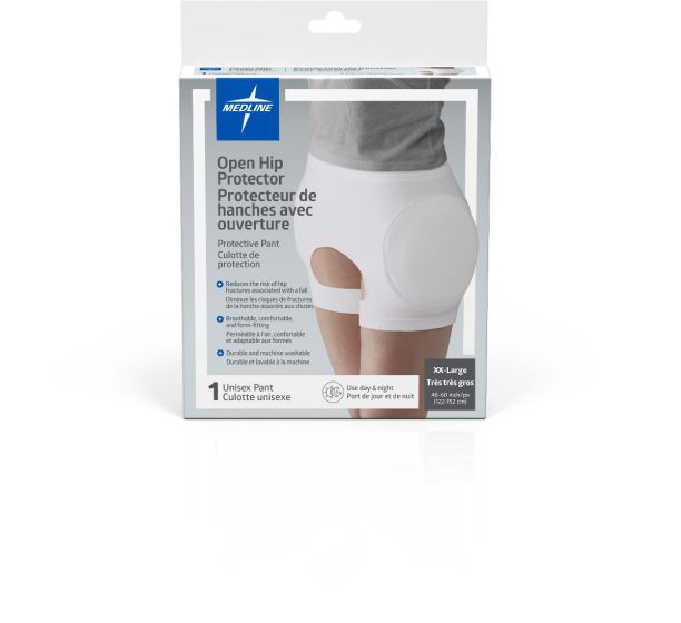 Medline Premium Open Hip Protector 2XL White 1Ct HIPPROTOPXXLZ by Medline