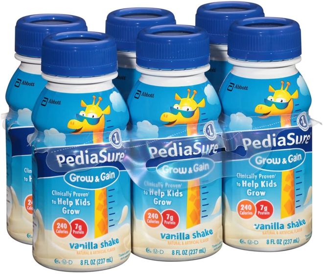 PediaSure Grow & Gain Vanilla Shake 6 - 8 fl oz Bottles