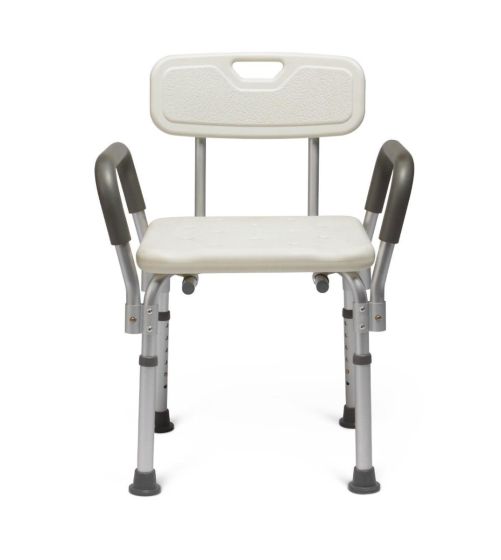 Medline Knockdown Bath Bench with Arms/Back 350lb Capacity 1Ct MDS89745RAH by Medline