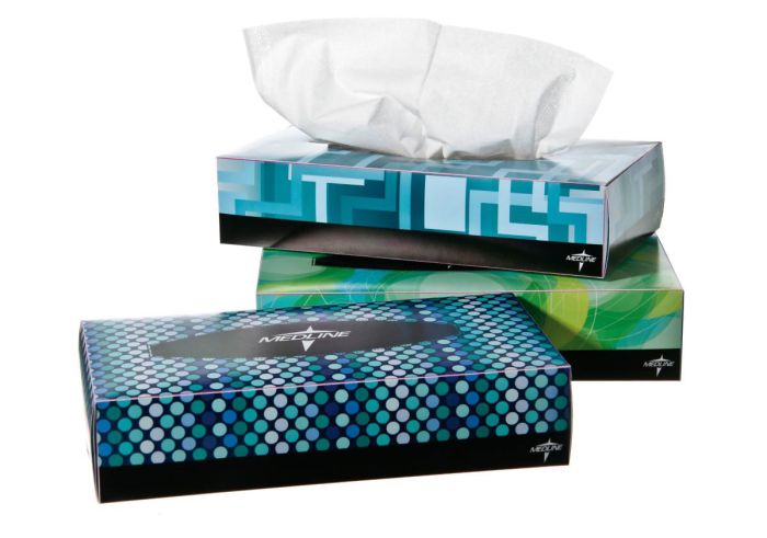 Medline Premium Facial Tissues 8x8.3 100Sheet/Box 1Ct NON245277Z by Medline