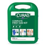 Curad 175-Piece Complete First Aid Kit No Splint Blue Nitrile Gloves 1Ct