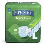 Medline FitRight OptiFit Extra Disposable Brief L 80Ct