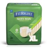 FitRight OptiFit Extra Incontinence Briefs Unisex Heavy Absorbency XL 56in-64in 20Ct