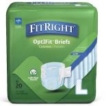 Medline FitRight OptiFit Ultra Disposable Brief L 80Ct