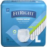 FitRight Extra Disposable Underwear Moderate L 20Ct