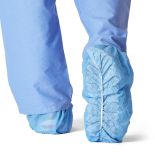 Medline Spun Polypropylene Nonskid Shoe Cover Reg/L 300Ct