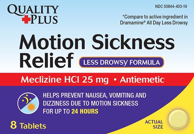 Motion Sickness Relief Tablets Unflavored 25mg 8Ct OTC040319 by Geiss, Destin & Dunn