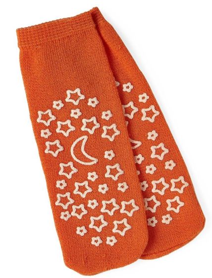 Medline Double-Tread Patient Slippers Orange Child 2Ct MDTDBLTREADCH by Medline