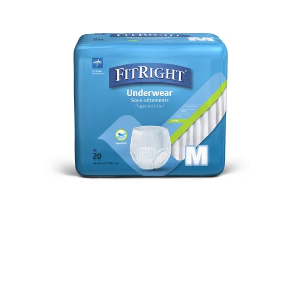 FitRight Extra Disposable Underwear Moderate M 20Ct MSC13005AZ by Medline