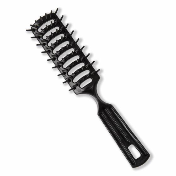 Medline Plastic Adult Hairbrush Vented, 7.25in Black 1Ct ZPC2200H by Medline