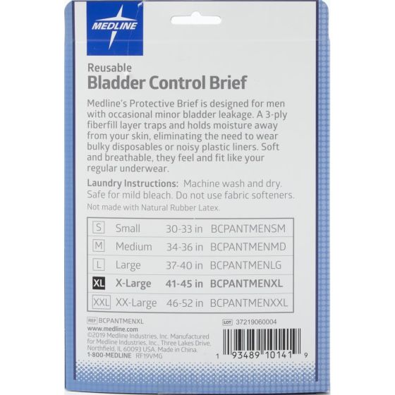 thumbnail image 2 of MEDLINE Men's Reusable Bladder Control Brief (Size XX-LARGE) 1 Ct 2 of 10