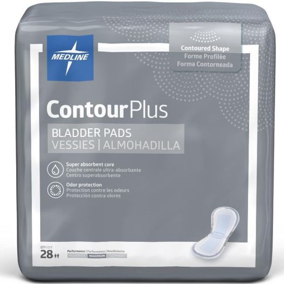 Medline ContourPlus Bladder Pad Maximum 6.5x13.5 28Ct BCPE02Z by Medline
