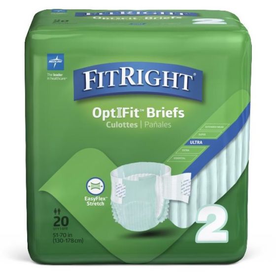 Medline FitRight OptiFit Stretch Ultra Brief L/XL 20Ct FRSU2Z by Medline