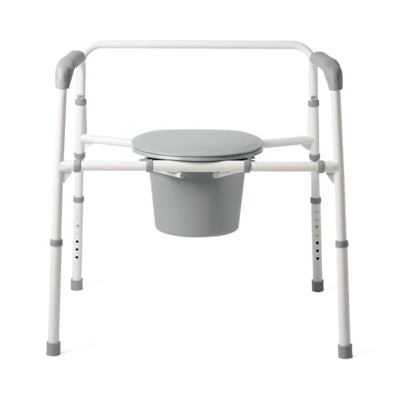 Medline XW 24in Steel Bariatric Commode, 650lb Capacity 1Ct G1-201LBX1 by Medline