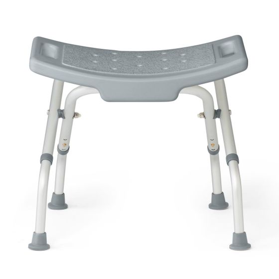 Guardian Folding Shower Chair without Back Aluminum 250lbs Gray 1Ct G2-203FRX1 by Medline