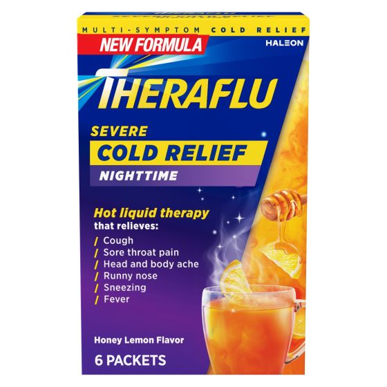 TheraFlu Nighttime Severe Cold Relief Honey Lemon 6Ct GSK000206487H by Glaxo Smithkline Plc