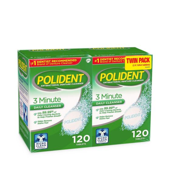 Polident 3-Minute Daily Denture Cleanser Tablets 240Ct MDH096112454 by Polident