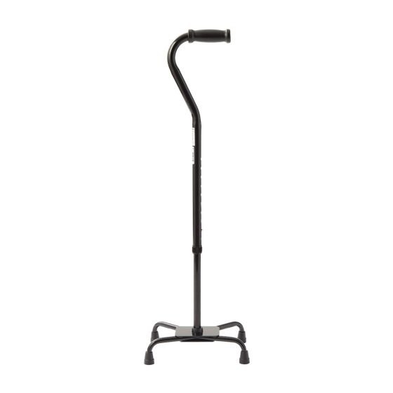 Medline Aluminum Quad Cane Lg Base 300lb Cap Black 1Ct MDS86228H1 by Medline