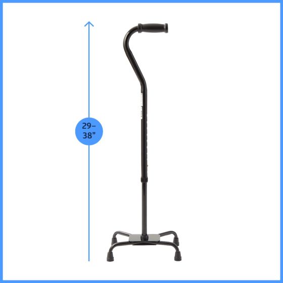 Medline Aluminum Quad Cane Black 1Ct