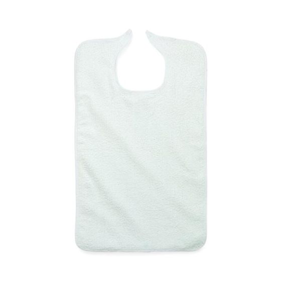 Medline Terry Cloth Bib White 18x30 1Ct MDTAB3B30WHIH by Medline