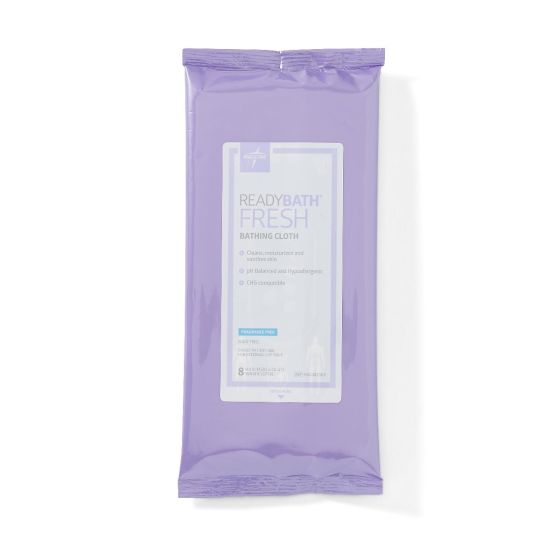 ReadyBath Fresh Bathing Wipes Unscented 8Ct MSC095309H by Medline