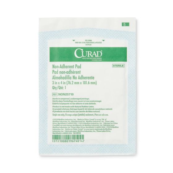 CURAD Sterile Nonadherent Pad 3x4 1200Ct