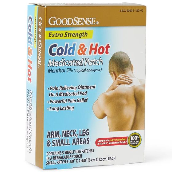 GoodSense X-Strength Medicated Cold/Hot Patch Small 5Ct OTC001256 by Geiss, Destin & Dunn
