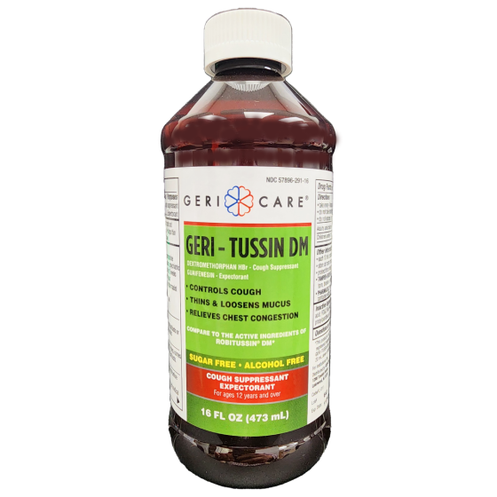 Geri-Tussin DM Guaifenesin with Dextromethorphan 16oz 1Ct OTC066016 by Geri-care Pharmaceuticals